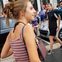 Beautiful girl in shorts